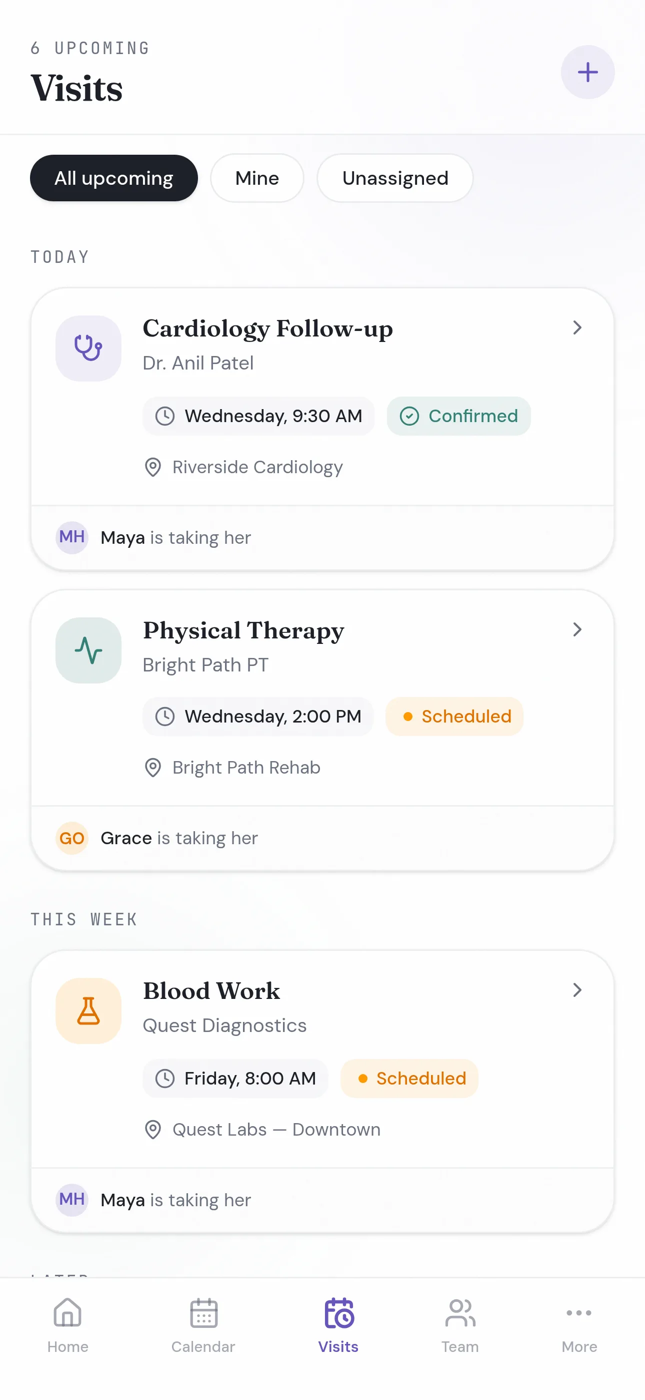 Appointments Screen